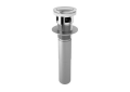 Brizo® RP81628PC Pushbutton Activated Pop-Up Drain Assembly, Polished Chrome, Brass Drain