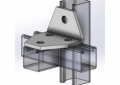 Empire 9037CAZ 3-Way Shelf Gusset Angle, 4 Holes, 3-1/2 in W x 1/4 in THK