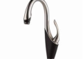 Brizo® 64355LF-SSCO Kitchen Faucet, Vuelo®, 1.8 gpm Flow Rate, Cocoa Bronze/Stainless Steel, 1 Handles, 1 Faucet Holes, Function: Traditional, Domestic, Commercial