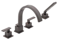 DELTA® T4753-RB Roman Tub Trim, Vero®, Commercial, 18 gpm Flow Rate, 8 to 16 in Center, Venetian Bronze, 2 Handles, Function: Traditional, Import
