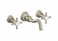 Moen® TS42112BN Weymouth™ Bathroom Faucet, 1.2 to 1.5 gpm Flow Rate, 5-1/4 in H Spout, 8 in Center, Brushed Nickel, 2 Handles, Pop-Up Drain, Function: Traditional