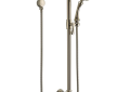 Brizo® 85785-PN Charlotte® Hand Shower, 1-Function Shower Head, 2 gpm Flow Rate, 60 to 82 in L Hose, 1/2-14 NPSM Connection, Polished Nickel, Import