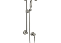 Rohl 1311-PN Handshower Set With 22" Slide Bar & 3-Function Handshower - Polished Nickel