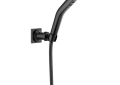 DELTA® 55799-BL Wall Mount Hand Shower, 3 Shower Head, 1.75 gpm Flow Rate, 60 to 82 in L Hose, 1/2 in Connection, Matte Black, Import