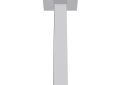 ROHL 1510/6 PC 6 3/8" 6" Ceiling Mount Shower Arm With Square Escutcheon - Polished Chrome