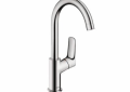 Hansgrohe 71130001 Bathroom Faucet, Logis 210, 1.2 gpm Flow Rate, 8-3/4 in H Spout, 1 Handles, Pop-Up Drain, 1 Faucet Holes, Polished Chrome, Function: Traditional