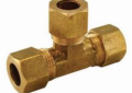 3/8 OD Inch Lead Free Brass Compression Tee
