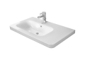 DURAVIT 2325800000 232580 DuraStyle Asymmetric Furniture Washbasin With Overflow and Faucet Deck, Rectangle Shape, 31-1/2 in L x 18-7/8 in W x 6-3/4 in H, Wall Mounting, Ceramic, White, Import