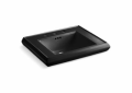 Kohler® 2259-8-7 Memoirs® Bathroom Sink Basin With Overflow, Rectangle Shape, 4 in Faucet Hole Spacing, 27 in W x 22 in D x 35 in H, Wall Mount, Fireclay, Black