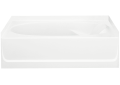 Sterling 71101110-0 60 inch x 36 inch x 16 inch Ensemble Series Bath Tub with Left-Hand Drain - White