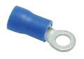 Ruud 455024 Package of 100 #6 Stud Insulated Ring Terminals for 16 and 14 Gauge Wire - Blue
