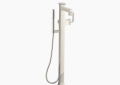 Kohler K-T27408-4-SN Riff(R) Floor-Mount Bath Filler Trim with Handshower - Vibrant Polished Nickel