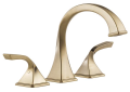 Brizo® T67330-GL Roman Tub Faucet, Virage®, 10 to 16 in Center, Luxe Gold, 2 Handles, Function: Traditional, Import