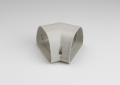 Rectorseal 84132 Fortress LKF-122-I 4-1/2 inch PVC Lineset Cover Flat 45 Degree Elbow - Ivory