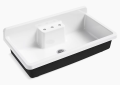 Kohler K-21103-3HP5-0 Farmstead(R) 45" Top-/Wall-Mount Single-Bowl Workstation Farmhouse Kitchen Sink - White