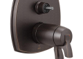 DELTA® T27T876-RBLHP 17 Series Thermostatic Integrated Diverter Trim With 3-Function Diverter, 7.2 gpm Valve, Venetian Bronze