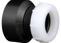 1-1/2 X 1-1/4 OD Inch ABS DWV Trap Adapter with Polyethylene Nut