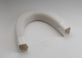 Rectorseal 86108 Slimduct SF-100-800-W 3-3/4 inch x 31 inch Long PVC Lineset Cover Flexible Elbow - White