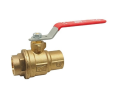 Red and White 5049AB-3/4 Lead Free Brass 3/4 inch Sweat x 3/4 inch Sweat Full Port Ball Valve