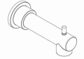 Moen® 172657 Diverter Tub Spout Kit, 7-1/8 in L, For Use With Align™ T2193 1-Handle Tub/Shower Faucet Trim, Metal, Polished Chrome, Import