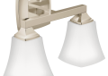Moen® YB5162NL Voss™ 2-Globe Bath Light, (2) Incandescent Lamp, 110 V, Polished Nickel Housing