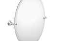 Moen® DN2692CH Tilting Mirror, Glenshire®, Oval, 22.81 in Dia x 26 in L x 3.17 in W, Polished Chrome, Import