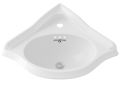 Perrin & Rowe U.2925WH P&R Cross Collection Corner Sink, Wall Mounting, White, Import
