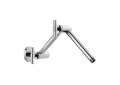 Brizo® RP81434PC Litze Jointed Shower Arm and Flange, 16 in L x 4-1/8 in W Arm, Solid Brass Arm, 1/2 in NPT, Import
