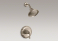 Kohler T396-4-BV Rite-Temp(R) Pressure-Balancing Shower Faucet, Lever Handle