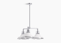 Kohler K-32293-CH03-WCL Hauksbee(R) 30" Chandelier - White with Chrome Trim