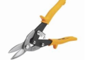 Malco® AVs™ AV3 Aviation Snip, 0.062 to 0.06 in, 1-1/2 in Length of Cut, Left/Right/Straight Snip, Forged Steel Blade, Steel/Yellow Plastic Grip Handle