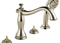 DELTA® T4797-PNLHP Roman Tub Trim, Cassidy™, Residential, 8 to 16 in Center, Polished Nickel, Function: Traditional, Import