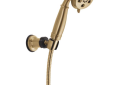 DELTA® 55433-CZ Wall Mount Hand Shower, 3 in Dia 3 Shower Head, 1.75 gpm Flow Rate, 60 in L Hose, 1/2 in Connection, Champagne Bronze, Import