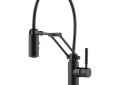 Brizo® 63221LF-BL Solna® Kitchen Faucet, 1.8 gpm Flow Rate, 8 in Center, Swivel Spout, Matte Black, 1 Handles, Domestic