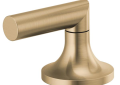 Brizo® HL5373-GL Odin® Two Low Lever Handle, For Use With Models 65375LF-LHP/65375LF-LHP-ECO Widespread Lavatory Faucets, Zinc, Luxe Gold, Import