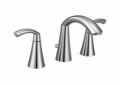 Moen® T6173 Glyde™ Widespread Bathroom Faucet, 1.2 gpm Flow Rate, 4.187 in H Spout, 8 to 16 in Center, Polished Chrome, 2 Handles, Pop-Up Drain, Domestic