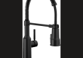 DELTA® 18804Z-BL-DST Theodora™ Flexible Spring Kitchen Faucet, 1.8 gpm Flow Rate, Matte Black, 1 Handles, 1 Faucet Holes
