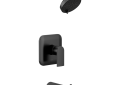 Moen® UT2473EPBL Tub/Shower Trim, 1.75 gpm Shower, Matte Black