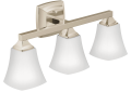 Moen® YB5163NL Voss™ 3-Globe Bath Light, (3) Incandescent Lamp, 110 V, Polished Nickel Housing