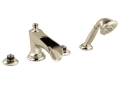 Brizo® T67461-PNLHP Roman Tub Faucet, Rook®, Commercial, 10 to 16 in Center, Polished Nickel, 2 Handles, Function: Traditional, Domestic