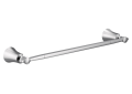 Moen® YB0324CH Flara™ Towel Bar, 24 in L Bar, 2-1/8 in OAH x 4 in OAD, Zinc/Stainless Steel, Import