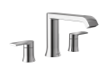Moen® T908 Roman Tub Faucet, Genta™, 10 in Center, Polished Chrome, 2 Handles, Domestic