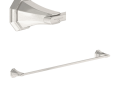 Rohl U.6142STN Deco Wall Mount 30" Single Towel Bar - Satin Nickel
