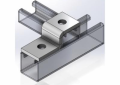 Empire 9060ZFZ Z Support, 2 Holes, 3-3/4 in W, For Use With 1-5/8 x 1 in Strut