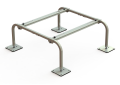 Quick-Sling® QSMS1204 Extra Wide Large Mini-Split Stand, 54 in L x 12 in H, White