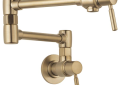 Brizo® 62820LF-GL Euro Pot Filler Faucet, 4 gpm Flow Rate, Swivel Spout, Luxe Gold, 2 Handles, Import
