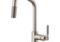 Brizo® SMARTTOUCH® 64063LF-SS Litze™ Pull-Down Kitchen Faucet, 1.8 gpm Flow Rate, Stainless Steel, 1 Handles, 1 Faucet Holes, Function: Traditional, Domestic