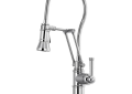 Brizo® 63125LF-PC Artesso® Pull-Down Articulating Kitchen Faucet With Finished Hose, 1.8 gpm Flow Rate, Polished Chrome, 1 Handle, 1 Faucet Hole, Function: Traditional, Domestic, Commercial