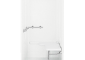 Sterling 62050115-0 39-3/8 inch x 40-5/8 inch x 73-9/16 inch Transfer Shower with Seat and Grab Bar - White