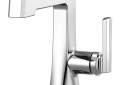 Brizo® 65098LF-PC Levoir™ Lavatory Faucet, 1.5 gpm Flow Rate, 5-1/4 in H Spout, 1 Handle, Metal Pop-Up Drain, 1 Faucet Hole, Polished Chrome, Function: Traditional